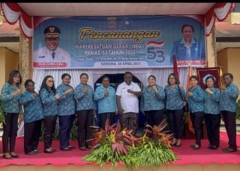 Hadiri Peringatan HKG PKK ke-53 Di Kota Sorong, Linda Kamuru Berharap PKK Mampu Jadi Pioneer Keluarga Bahagia
