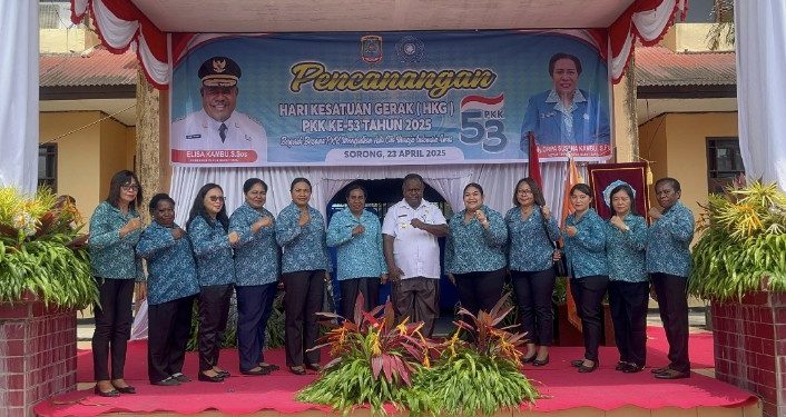 Hadiri Peringatan HKG PKK ke-53 Di Kota Sorong, Linda Kamuru Berharap PKK Mampu Jadi Pioneer Keluarga Bahagia