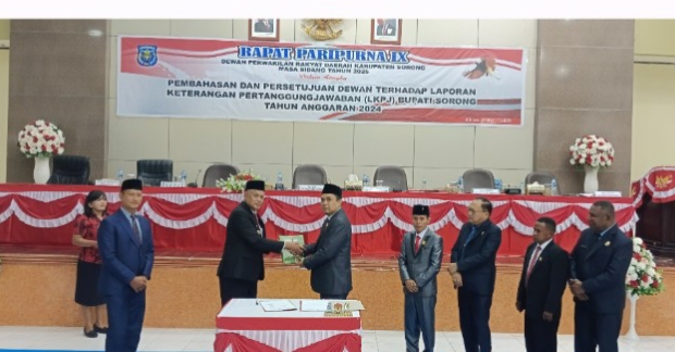 DPRD Kabupaten Sorong Setujui LKPJ Bupati Tahun Anggaran 2024: Soroti Infrastruktur dan Penguatan Kemitraan
