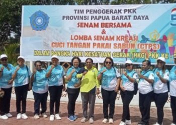 TP-PKK Kabupaten Sorong Raih Juara 2 dalam Lomba Senam Kreasi CTPS di Peringatan HKG ke-53