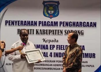 Pertamina EP Papua Raih Penghargaan dari Pemkab Sorong atas Pemberdayaan Tenaga Kerja Lokal