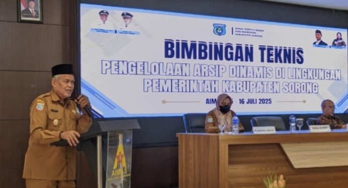 Pemkab Sorong Gelar Bimtek Pengelolaan Arsip Dinamis, Wabup Tekankan Pentingnya Tata Kelola yang Akuntabel