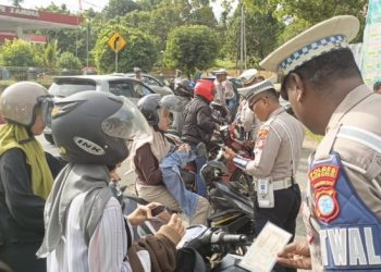 Puluhan Kendaraan Terazia,Tingkat Kepatuhan Pengendara Di Kabupaten Sorong Masih Rendah