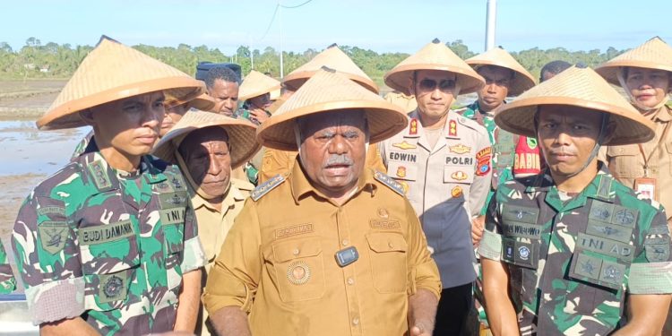 Yonif TP 806/SI Jadi Motor Swasembada Pangan “Siap” Bangunkan Lahan Tidur Di Papua Barat Daya
