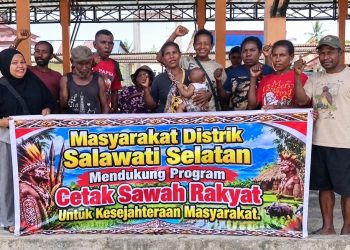 ‎Atasi Keterbatasan Kebutuhan Beras, Warga Salawati Selatan Dukung Program Cetak Sawah